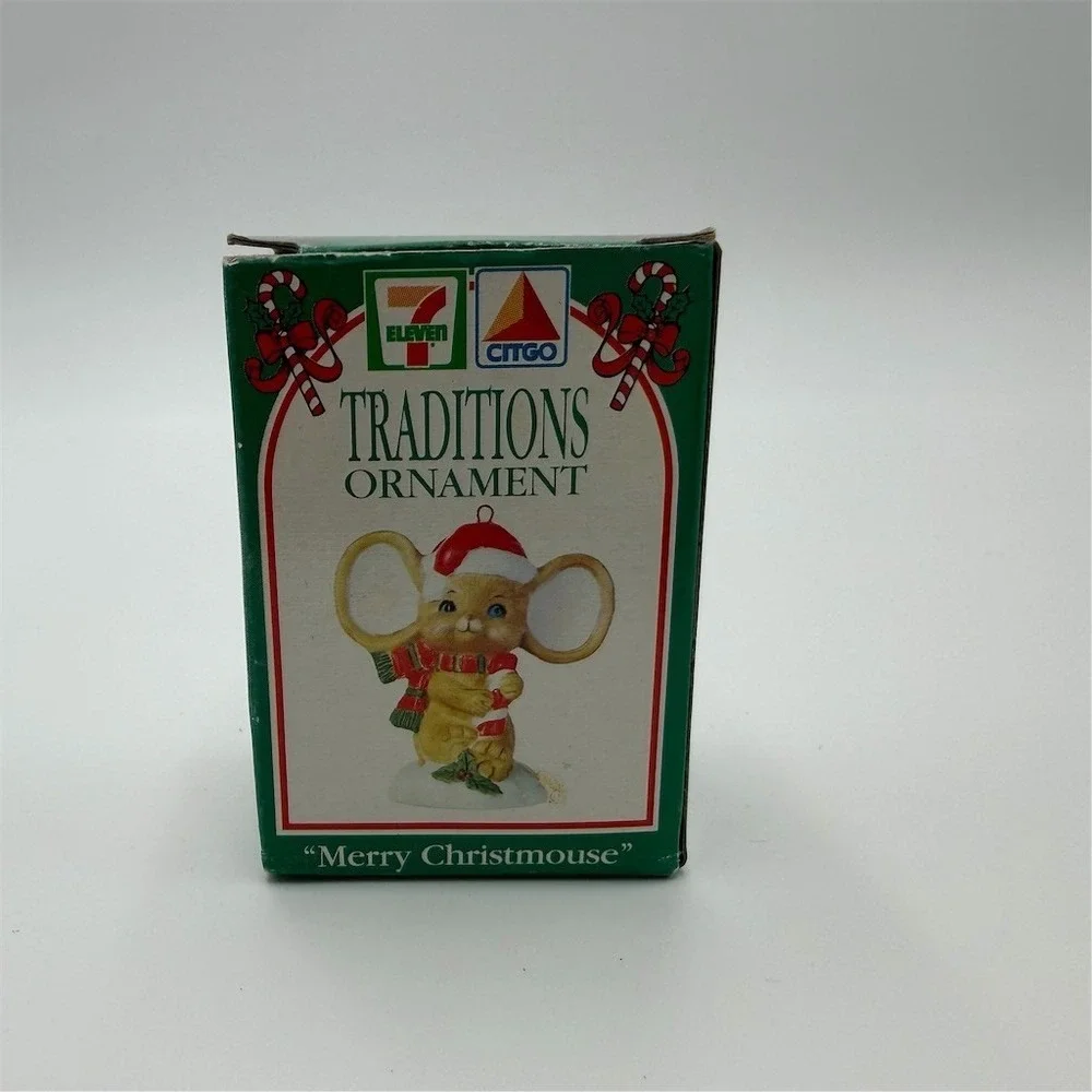 7-Eleven CITGO Traditions Merry Christmouse Christmas Ornament‎ w/ Box